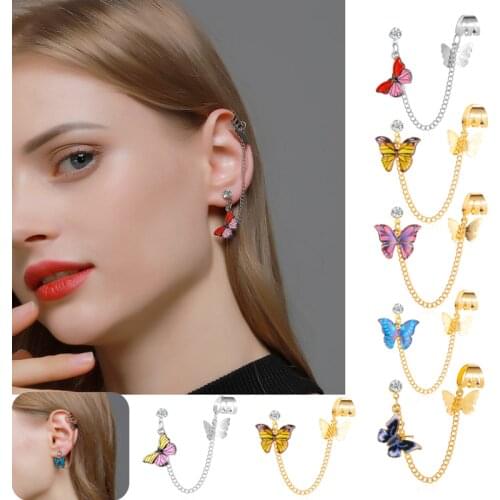 2021 Hot New Fashion Vintage Butterfly Long Dangle Earrings Korean Statement Drop Earrings For Women Female Jewelry Wholesale