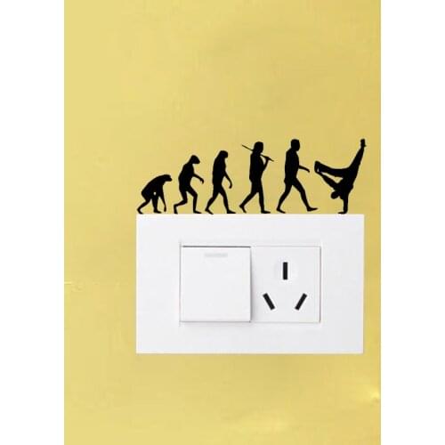 Break Dance Evolution Fashion Bedroom Vinyl Wall Sticker Switch Decal 6SS0180