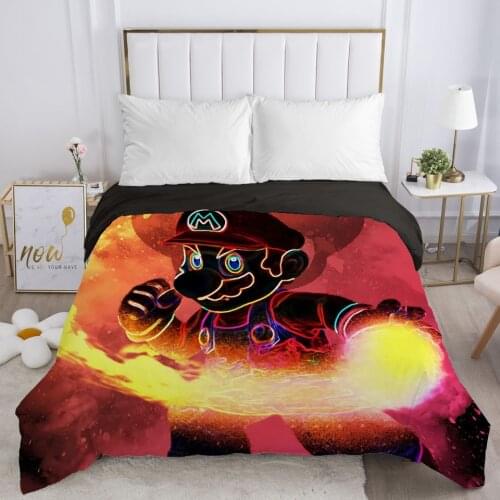 Duvet Cover with Zipper Comforter Blanket Quilt Cover 140*200/90/135/150 3D Red Cartoon Bedding for Boys Baby Kids Child