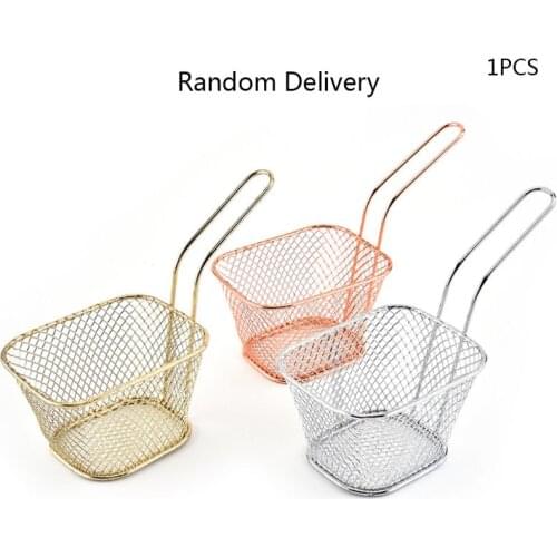 Portable Mini Chip Fryer French Fries Basket Frying Pan Filter Kitchen Cooking