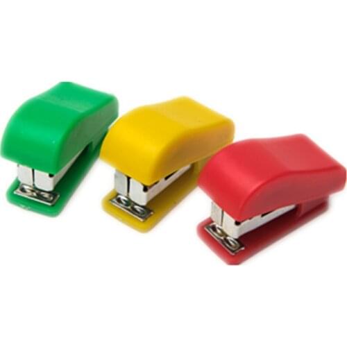 Portable Kawaii Super Small Stapler Useful Mini Stapler Staples Set Office Binding Stationery paper duty skin stapler with Order