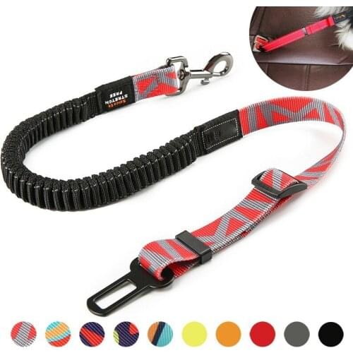 Adjustable Dog Leash Durable Dog Car Seat Belt Walks Leashes Auto Training Heavy Duty Pet Dog Safety Belt Elastic Pet Supplies
