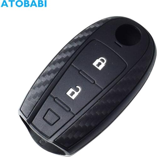 Silicone Car Key Case For Suzuki Grand Vitara Ignis Liana Samurai Swift Sx4 Carbon Smart Remote Control Fob Protector Cover Bag