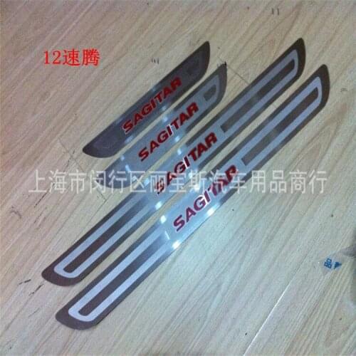 High Quality Stainless Steel scuff plate door sill Trim For Volkswagen sagitar 2012 Car Accessories