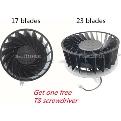 Replacement Cooling Fan for PS5 17 23 blades for PS5 Host Silent Fan 12047GA-12M-WB-01/G12L12MS1AH-56J14 Consoles Cooler Fan