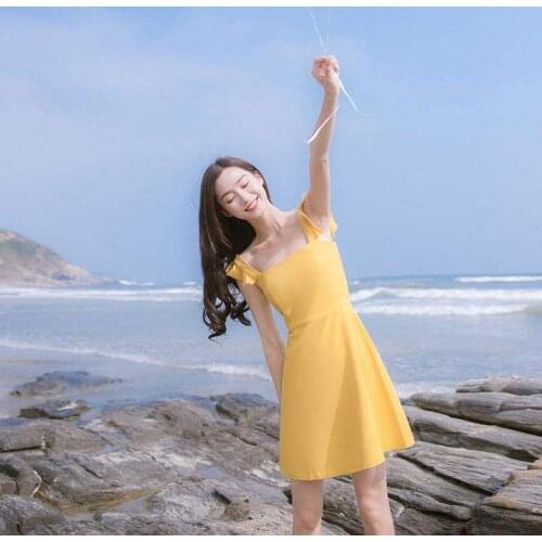 Women Boho Seaside Dress Summer Spaghetti Strap Mini Party Club Vestidoa Sling Vacation Sweet High Street Office Lady Clothing