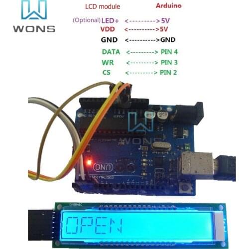 LCD Module Blue Screen 10-Bit 16-Segment LCD Display Module Panel DM8BA10 DC 5V TM1622 Chip