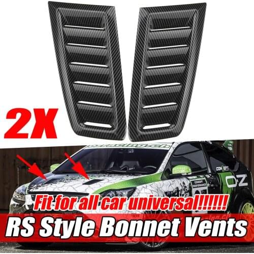 2x ABS Universal Car Front Bonnet Vents Hood For Ford For Focus For BENZ For Audi For BMW For Honda For Toyota For Mazad For VW