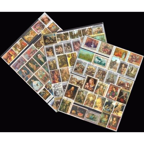 200 PCS All Different Topic Famous Printing Unused Postage Stamps With Post Mark For Collecting