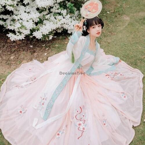 2021 women chinese hanfu song dynasty costumes ancient hanfu dress chinese traditional clothes stage fairy performance costume