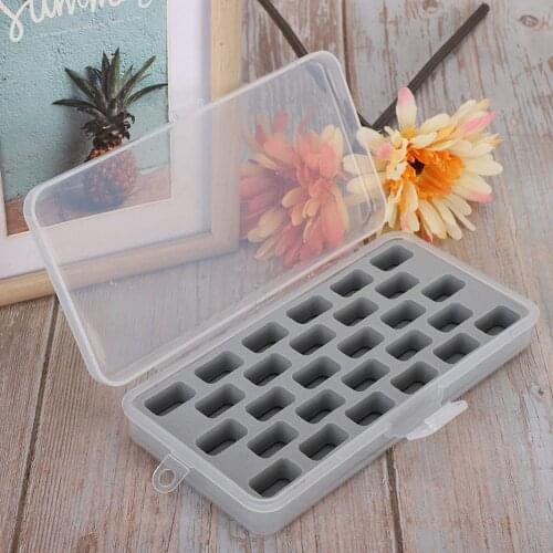 28 Grid Bobbin Box Plastic Empty Thickened Sponge Fixed Sewing Machine Storage Case Stitch Home Sewing Equipment Accessories