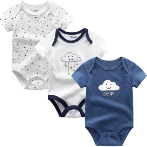 3PCS/Lot Baby Boy Clothes Unisex Bodysuits Girls Clothing Cotton Baby Girl Clothes Cotton Unicorn Newborn Roupas de bebe