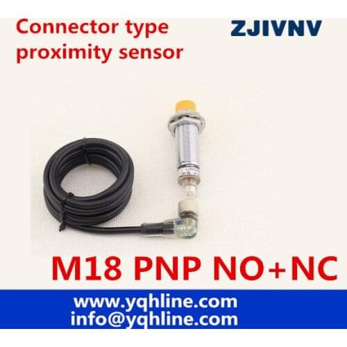 5 pcs Best quality CE approval connector type proximity inductive sensor PNP NO+NC DC 4 wires proximity switch with plug