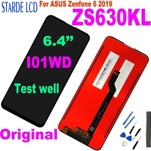 6.4" Original LCD For ASUS Zenfone 6 2019 ZS630KL LCD Display Touch Screen Digitizer Assembly for Zenfone6 ZS630KL I01WD Replace