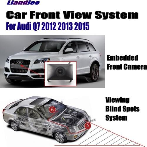 Car Front View Camera For Audi Q7 2012 2013 2015 Car Front Camera Full HD CCD Cigarette Lighter Switch Accessories Night Vision