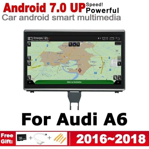 Android 7.0 up Car Multimedia Player GPS Navigation For Audi A6 4G 2016~2018 MMI Original Style HD Screen 2GB+32GB WiFi BT AUX