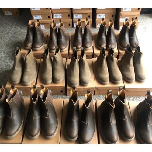 Vintage chelsea boots kanye west boots real leather fishion life euro America GDBV style special collection