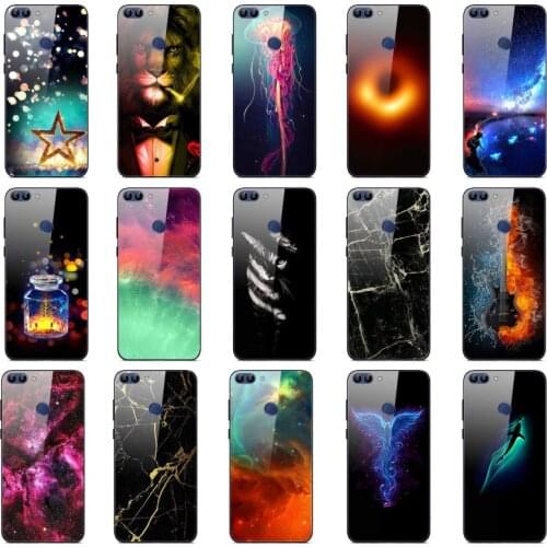 Cases For Huawei P Smart Case 2018 Silicone Bumper Tempred Glass Phone Cover Cases For Psmart Enjoy 7S Back Cover Coque Fundas