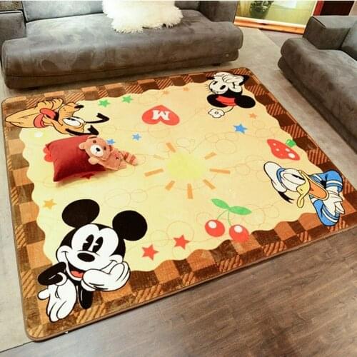Disney Mickey Baby Play Mat Kids Crawling Carpet Cartoon Floor Mat Living Room Bedroom Household Baby Activity Center