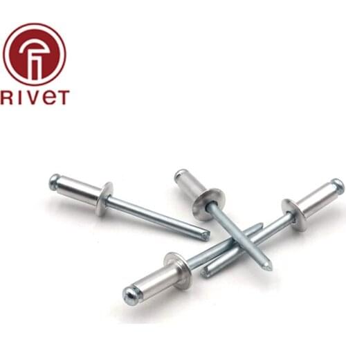 DIN EN ISO 15977 200 PCS M4 Aluminum And Iron Round Head Multi-Size High-Quality Rivets Blind Rivets