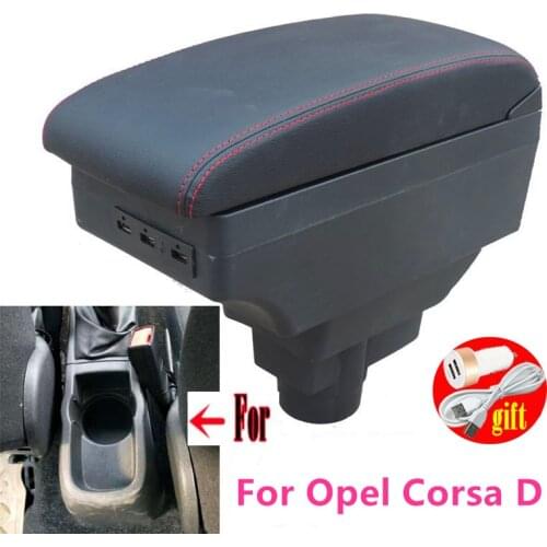 For Opel Corsa Armrest Box Opel Corsa D Universal Car Central Armrest Storage Box modification accessories