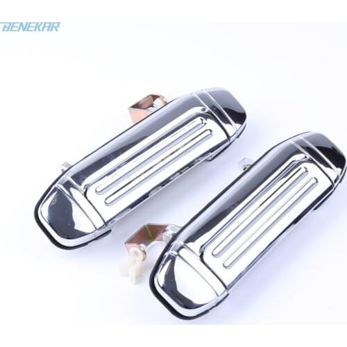 Benekar Exterior Door Handle For 1998-2000 Mitsubishi Montero Pajero Rear Driver Chrome Plastic
