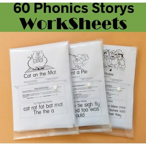 Fantastic Phonics Stories Reading Book for Children Learning English Language Exercise Coloring Books for Kids Educational Toys