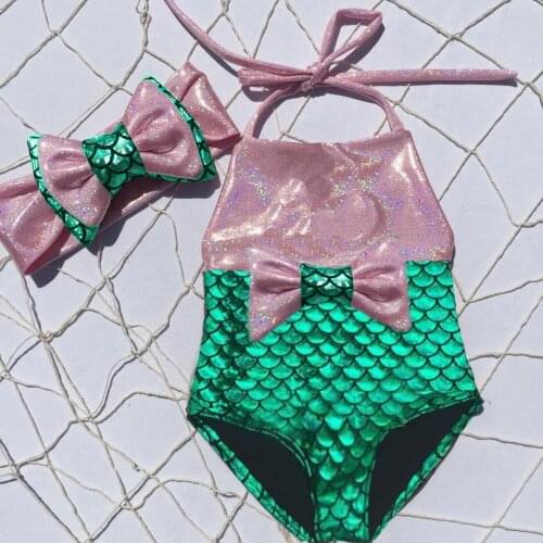 0-3Y Kids Baby Girl Mermaid Swimwear Bikini Swimsuit Bathing Suit Beachwear 2PCS Girls Swimming Clothes