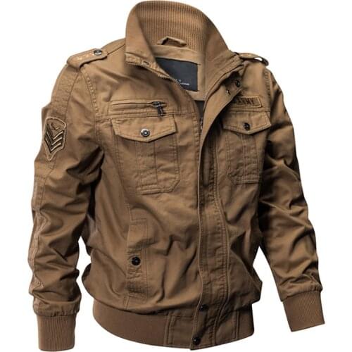 Tactical Bomber Large Size 6XL Men Military Jacket Outdoor Cotton Slim Coat Army Pilot Air Force Camping Hiking Climbing Clothes