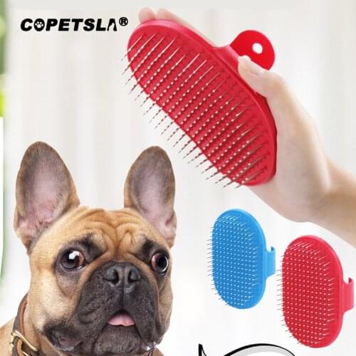Copetsla Pet Dog Cat Bath Brush Comb Rubber Glove Hair Fur Grooming Massaging Massage Pin Pet Shower Dog Brush Pets Supplies