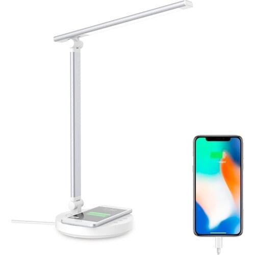 Multifunctional LED Desk Lamp With Wireless Charger USB Charging Modern Eye-Caring Desk Lamps For Home Office