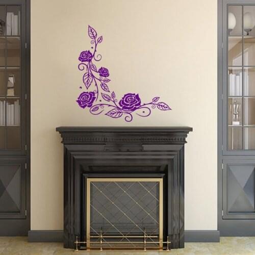 Rose Flowers Wall Stickers Home Decor Living Room Bedroom Wall Art Murals Decoration