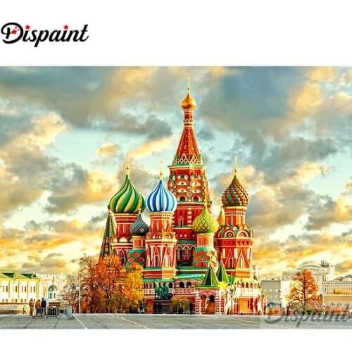 Dispaint Full Square/Round Drill 5D DIY Diamond Painting "Castle scenery" Embroidery Cross Stitch 3D Home Decor A10936