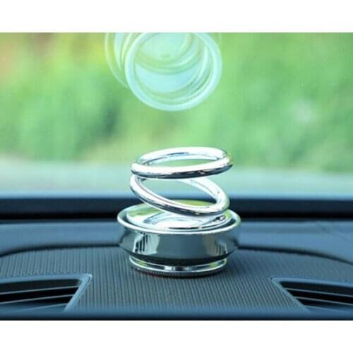 New Hot Solar Double Ring Rotating Suspension Car Perfume Air Freshener SMR88