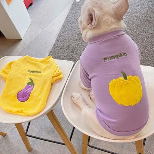 Dog autumn and winter clothing method fighting pug clothes vegetable sweater Shiba Inu West Highland Schnauzer sweater