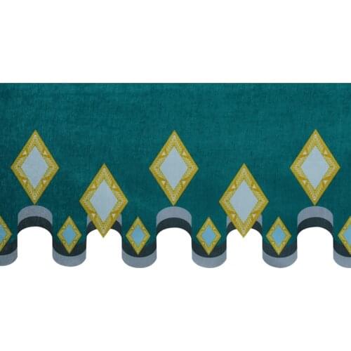 QGVLish 42cm Wide Europe Short Chenille Curtain Fabrics Lace Trim Ribbon DIY Valance Stage Living Room Decor Curtain Accessories