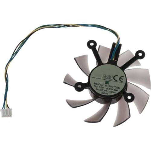 R128015SU 75mm 0.50AMP 4pin Graphics Card Cooling Fan for EAH5830 GTS 260 450
