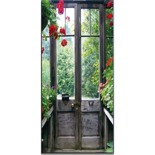 Tree & Flowers Decoraiton Print Painting Modern Natural Landscape Wall Art Picture for Living Room PVC Self-adhesive painting