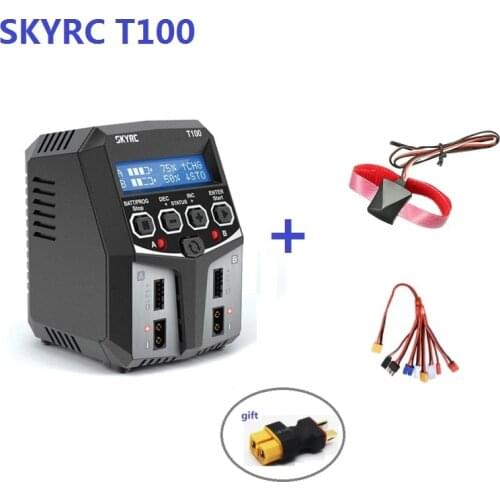 SKYRC T100 DUAL 5A 2X50W Balance FPV Charger Discharger for 2-4S LiPo/LiIon/LiFe/LiHV Battery RC Drone Multirotor RC Parts Accs