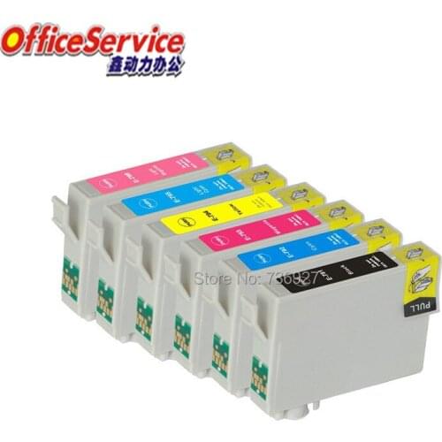 Compatible Ink Cartridge T0791 T0792 T0793 T0794 T0795 T0796 For Epson Stylus Photo 1400 1500W P50 Artisan 1430 PX650 printer