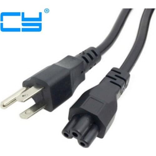 USA Travel Power Cord US 3pin Male to IEC C5 Cable for Notebook Laptop 5ft 1.5m 150cm