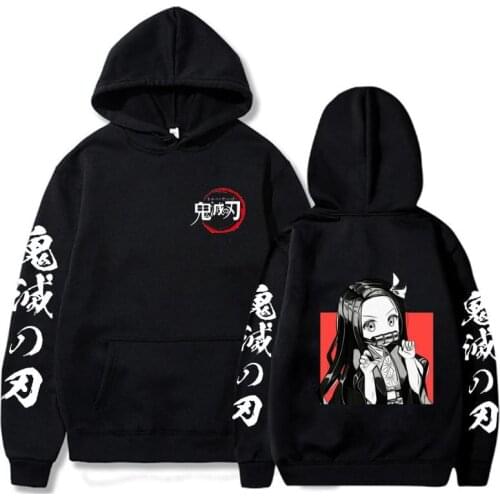 Demon Slayer Anime Hoodie Kimetsu No Yaiba Men Women Casual Sweatshirts Tops Long Sleeve Harajuku Streetwear Hooded Pullovers