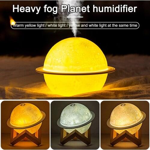 Air Humidifier Full Moon Lamp Night Light air diffuser Cool Mist Purifier For Office Room Aromatherapy Essential Oil Diffuser