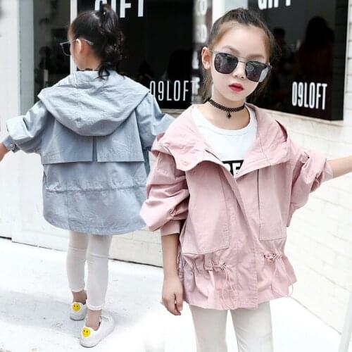Weixu Baby Girls Jackets Hooded Pink Windproof Kids Clothing Childrens Windbreaker Coat 2019 Spring Autumn Girl Outerwear Coats