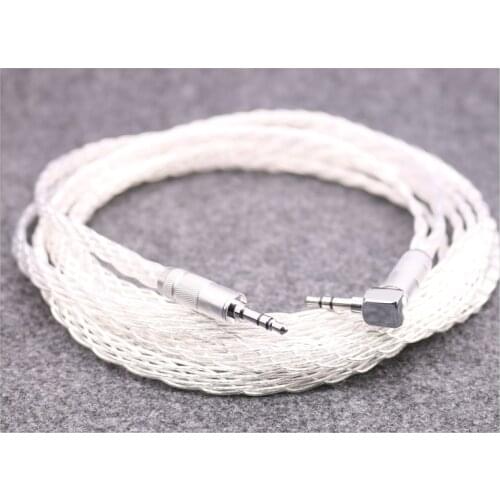 Xssh DIY HIFI 7N PCOCC Plating Silver Mixed conductor 90 Degrees 3.5 to 3.5 Headphone Connector Audio Earphone Cable