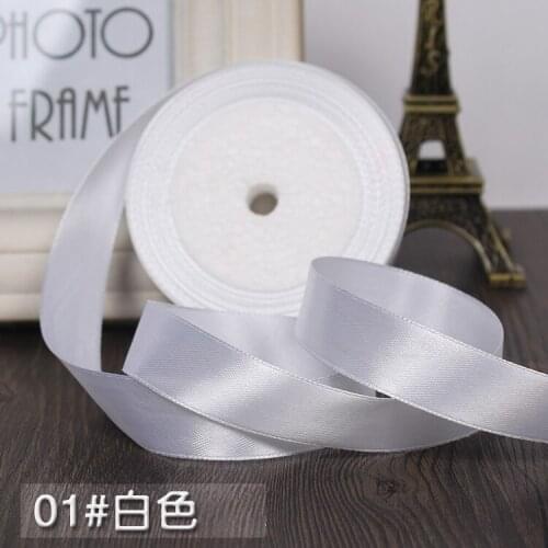 25yards width 3/4" 20mm White Beige Silk Satin Ribbon Wedding Party headband Invitation Card Gift Wrapping Supplies riband DIY