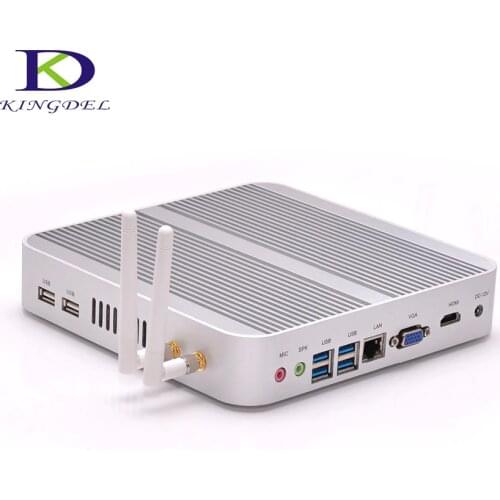 3 Years Warranty New Fanless Mini PC Barebone Intel Core i5 4200U i3 5005U 4K HTPC Box PC 300M Wifi Windows10 Mini Desktop PC