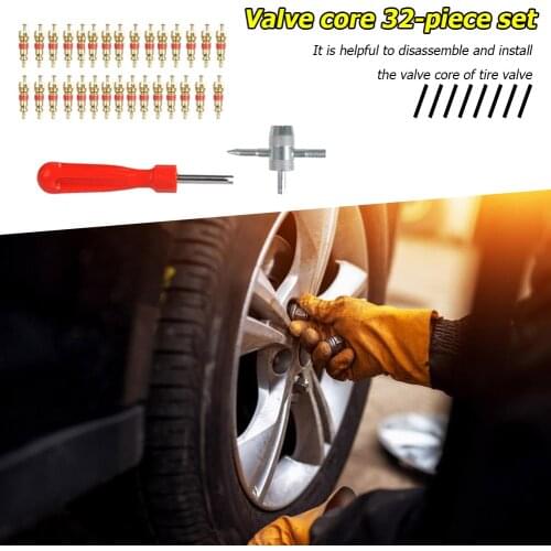 30 Pieces Of Brass Valve Core Valve Core Remover Multifunctional 4-Way Tool For Car Bicycle Bicycle Motorcycle Tire Repair Parts