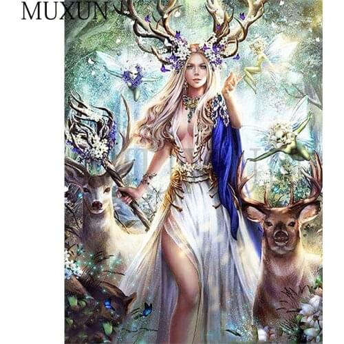 5D Diamond Painting Animals Full Drill Round/Square Mosaic Beaded Pictures New Diamond Embroidery Girl 2019 Decor For Home X0067