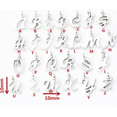 78 pieces of vintage A-Z letter charms suitable for bracelet necklace DIY metal jewelry making